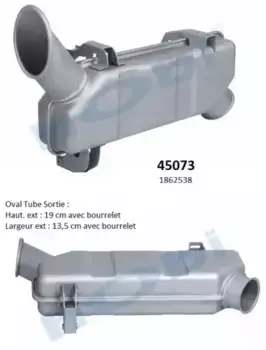 ТРУБА ВЫХЛ. СИСТЕМЫ С РЕЗОНАТОРОМ 45073 HOBI