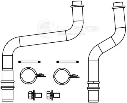 трубки отопителя!\ Fiat Ducato 06>, Peugeot Boxer 06> LPKH1680 LUZAR