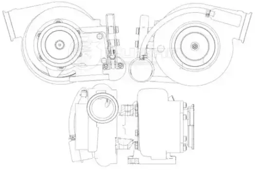 турбокомпрессор !E-4/5 левый/правый (тип S300G) \КАМАЗ 740.70 LAT 0775 LUZAR