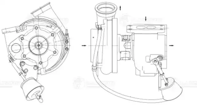 турбокомпрессор! \КАМАЗ 5490 с дв. OM457 (тип S410G) LAT 0789 LUZAR