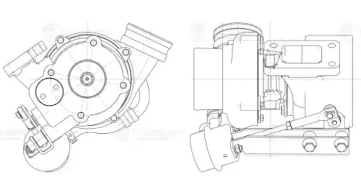 турбокомпрессор!\ ПАЗ Вектор Next дв. ЯМЗ-53423-35 16> LAT 0342 LUZAR