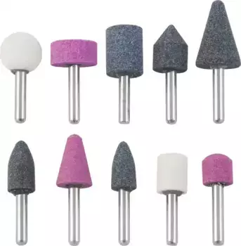 универсальные профильные шлифовальные насадки в наборе! d 6 мм, 10 пр.\ GSK10 THORVIK