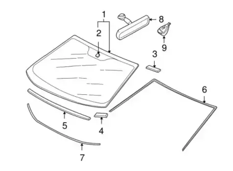 УПЛОТНИТЕЛЬ ВЕТРОВОГО СТЕКЛА ####I MR957780 MITSUBISHI