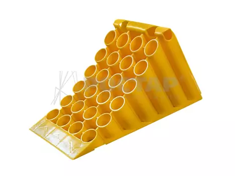 упор противооткатный! L=464 H=230 R=560, желтый, DIN 76051-53\ Universal 250-3927010 ROSTAR