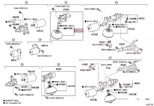 ВАКУУМНЫЙ УСИЛИТЕЛЬ ТОРМОЗОВ 49141-60020 TOYOTA / LEXUS