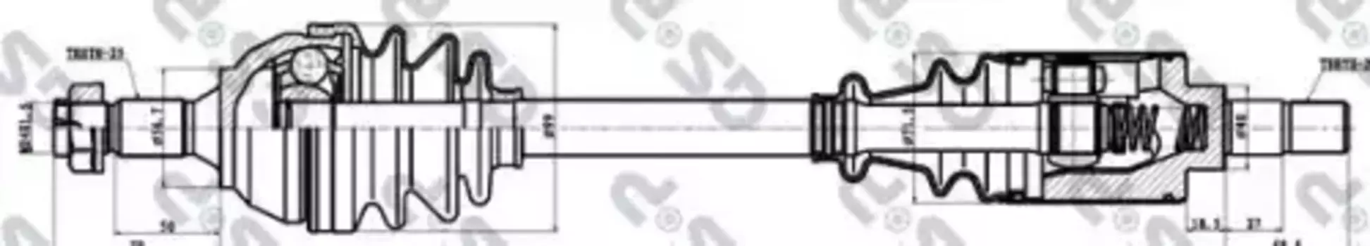 Вал приводной в сборе GSP 210026