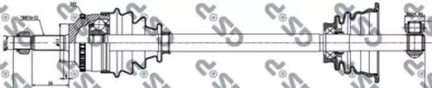 Вал приводной в сборе GSP 250004