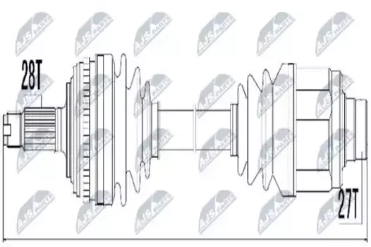 Вал приводной в сборе NTY NPW-HD-036