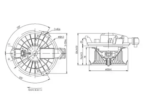Вентилятор отопителя FEHU FFH1032