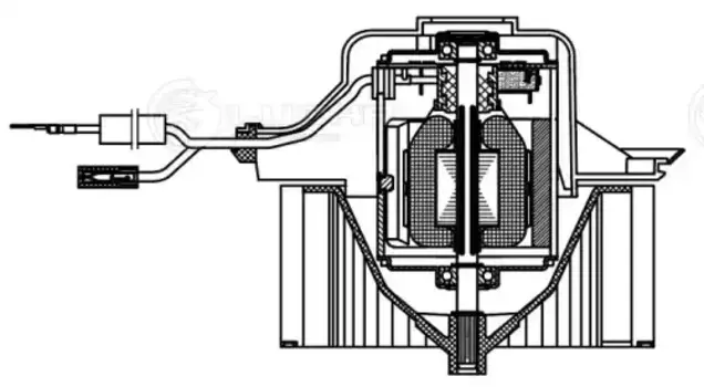 Вентилятор отопителя LUZAR LFH 1808