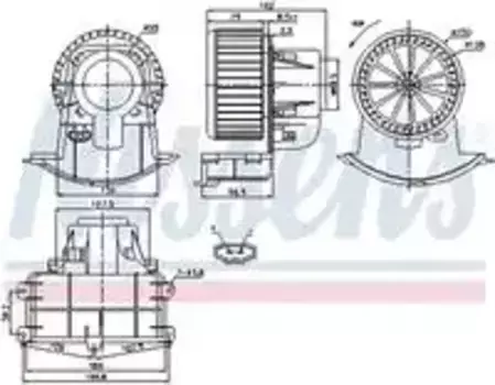 Вентилятор отопителя NISSENS 87033