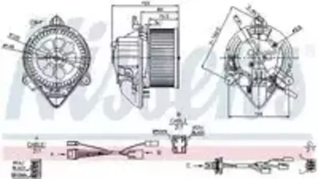 Вентилятор отопителя NISSENS 87050
