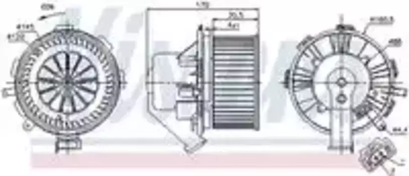 Вентилятор отопителя NISSENS 87105