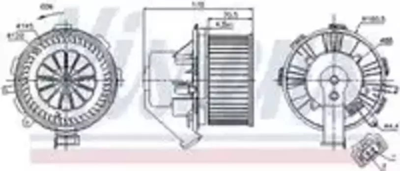 Вентилятор отопителя NISSENS 87106
