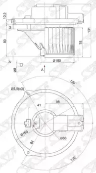 Вентилятор отопителя SAT ST-72223-AG000