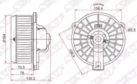 Вентилятор отопителя SAT ST-79310-S7A-G12