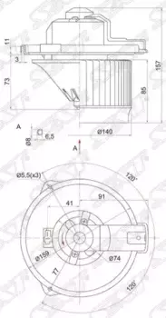 Вентилятор отопителя SAT ST-79310-SAA-003