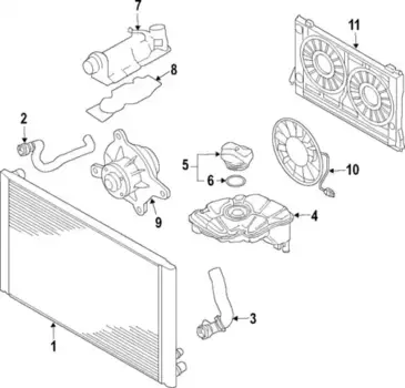 Вентиляторы с корпусом/кронштейном 4F0121207J VAG