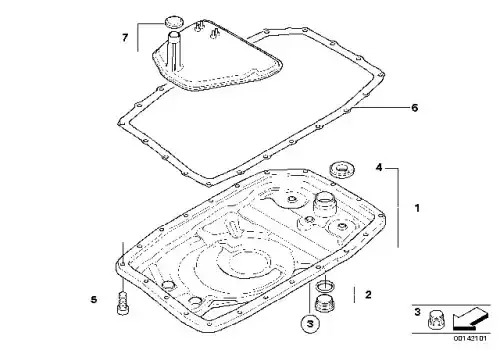 Винт Torx !M6x22.5 \BMW 7' E65, X3 E83, LCI, X5 E53 24 11 7 552 348