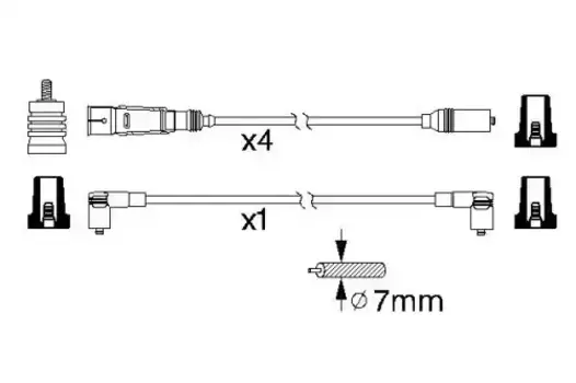 Высоковольтные провода (провода зажигания) BOSCH 0 986 356 338