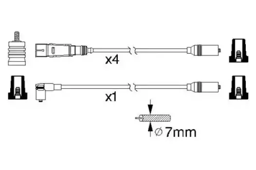 Высоковольтные провода (провода зажигания) BOSCH 0 986 356 317
