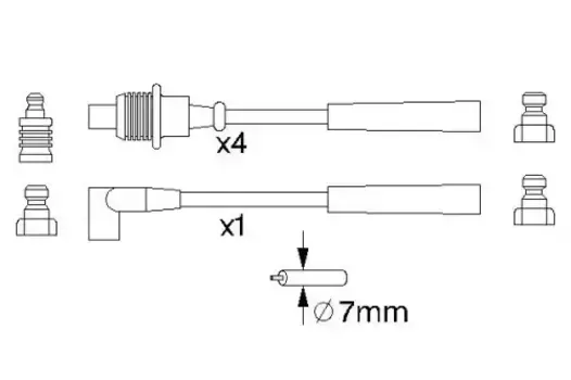 Высоковольтные провода (провода зажигания) BOSCH 0 986 356 715