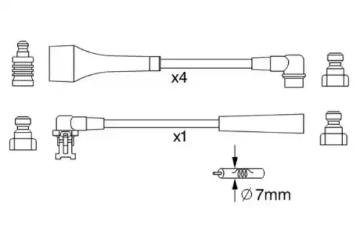 Высоковольтные провода (провода зажигания) BOSCH 0 986 357 254