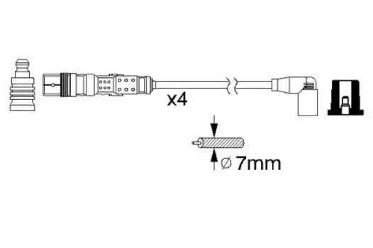 Высоковольтные провода (провода зажигания) BOSCH 0 986 356 312