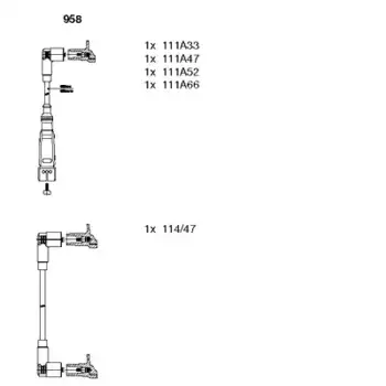 Высоковольтные провода (провода зажигания) BREMI 958
