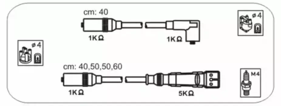 Высоковольтные провода (провода зажигания) JANMOR ABM3