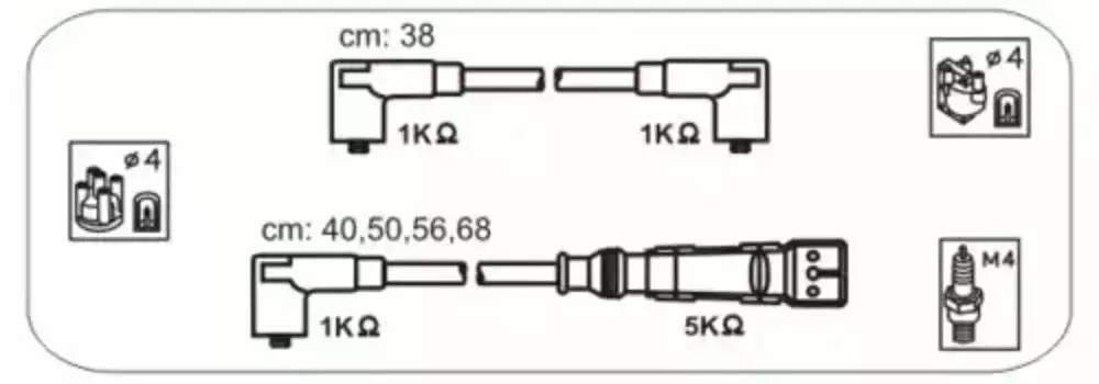 Высоковольтные провода (провода зажигания) JANMOR ABM73P
