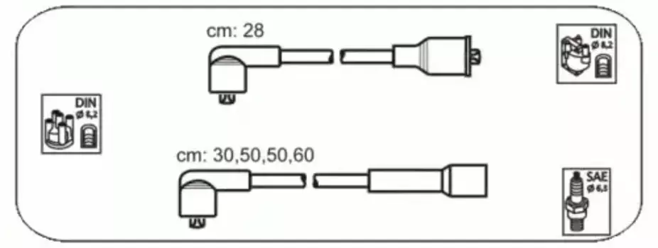 Высоковольтные провода (провода зажигания) JANMOR ABU34