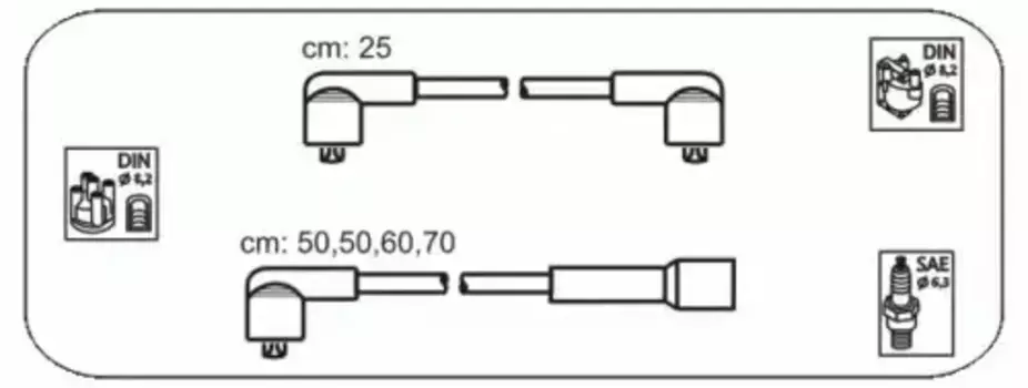 Высоковольтные провода (провода зажигания) JANMOR E17P