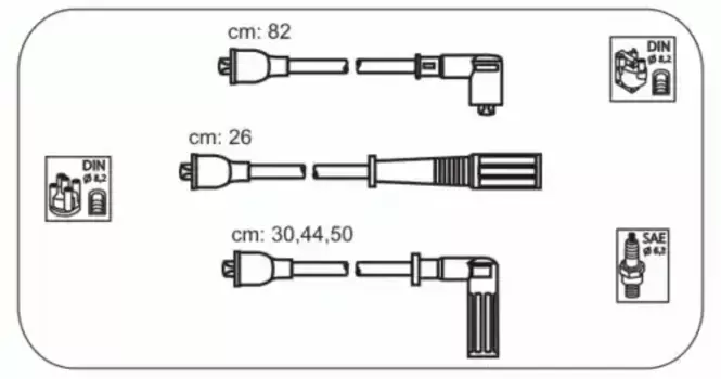 Высоковольтные провода (провода зажигания) JANMOR FAS16