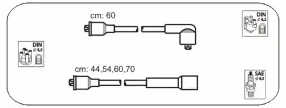 Высоковольтные провода (провода зажигания) JANMOR FAU12