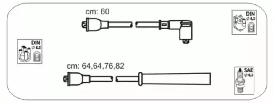 Высоковольтные провода (провода зажигания) JANMOR FS5