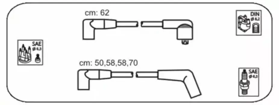 Высоковольтные провода (провода зажигания) JANMOR FU4