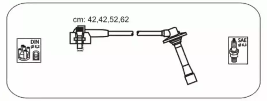 Высоковольтные провода (провода зажигания) JANMOR JP158