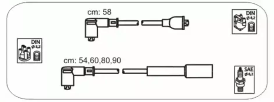 Высоковольтные провода (провода зажигания) JANMOR JP313
