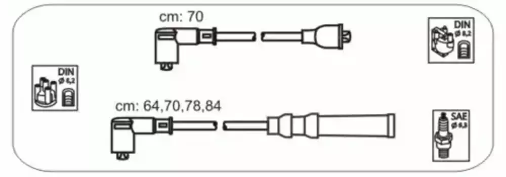 Высоковольтные провода (провода зажигания) JANMOR JP320