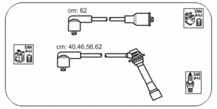 Высоковольтные провода (провода зажигания) JANMOR JPE110