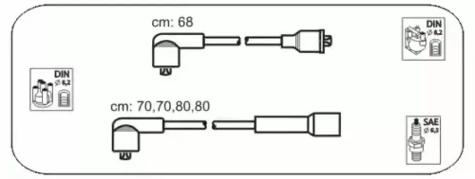Высоковольтные провода (провода зажигания) JANMOR JPE333