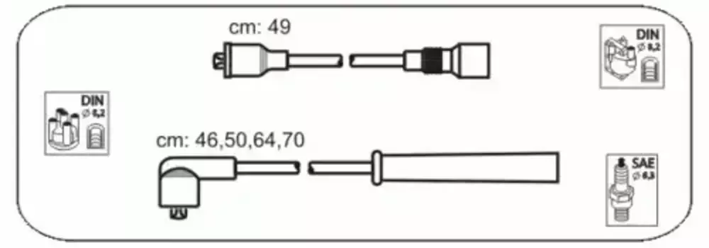 Высоковольтные провода (провода зажигания) JANMOR JPE341