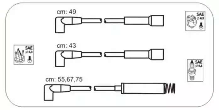 Высоковольтные провода (провода зажигания) JANMOR ODS203