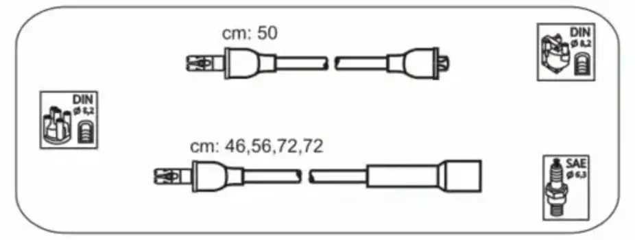 Высоковольтные провода (провода зажигания) JANMOR ODS225
