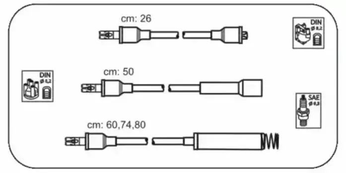Высоковольтные провода (провода зажигания) JANMOR ODU224