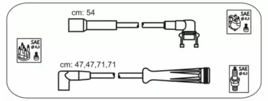 Высоковольтные провода (провода зажигания) JANMOR RB1