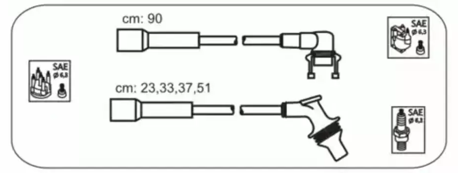 Высоковольтные провода (провода зажигания) JANMOR RB8