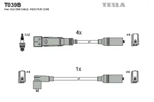Высоковольтные провода (провода зажигания) TESLA T039B