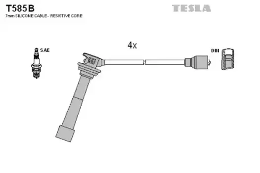 Высоковольтные провода (провода зажигания) TESLA T585B